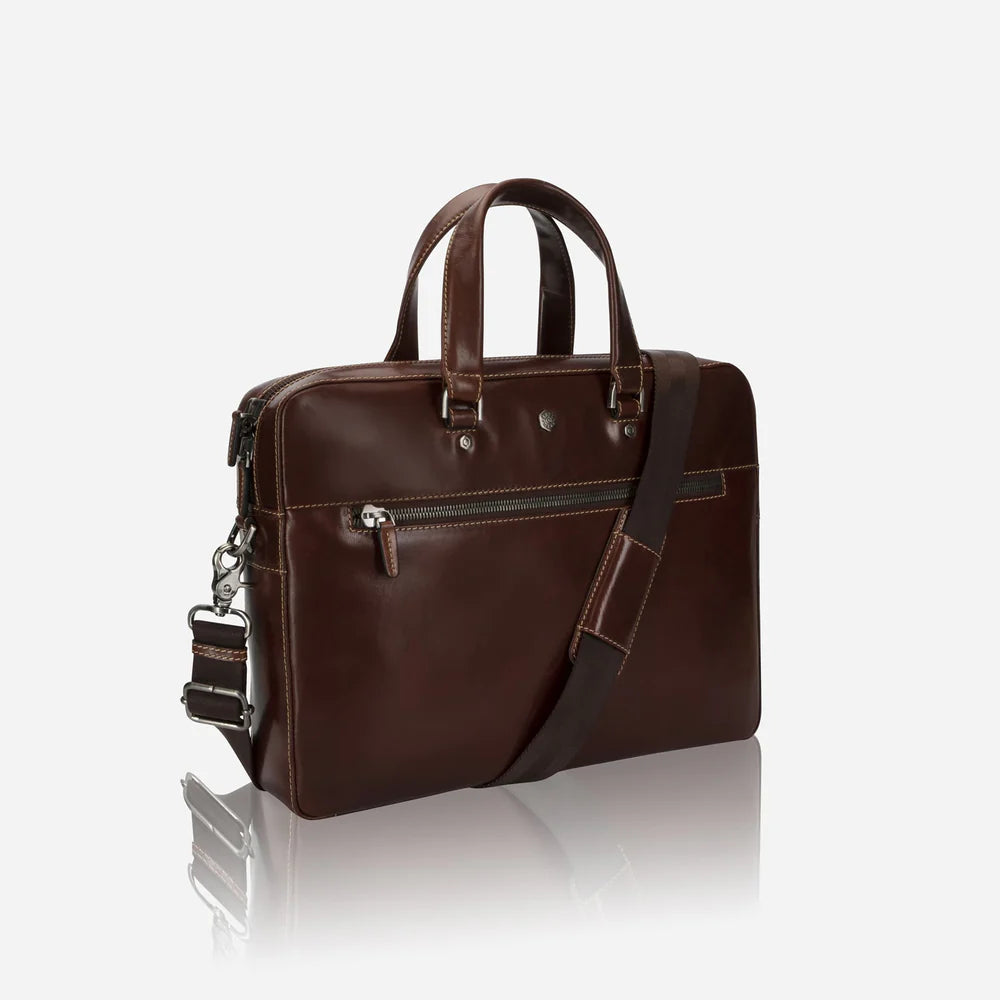 Jekyll & Hide Slim Zip Top Briefcase