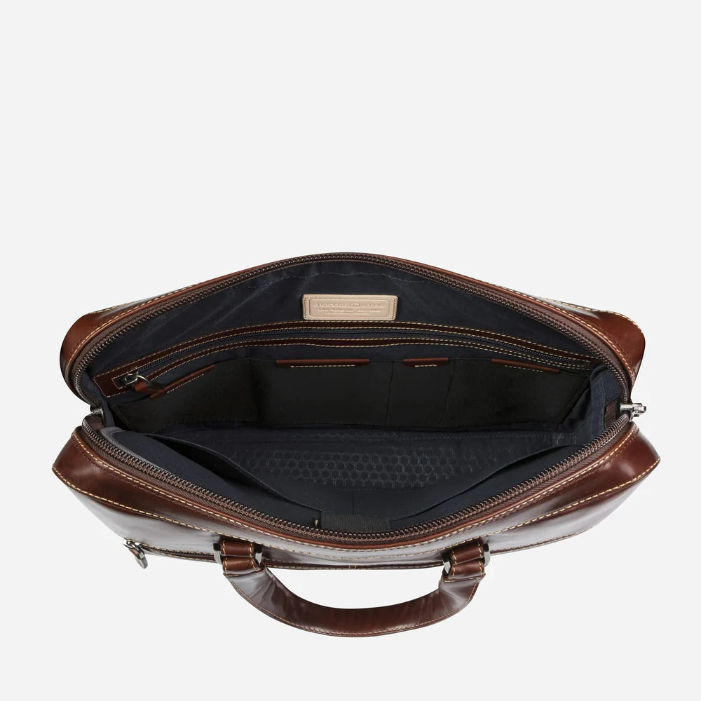 Jekyll & Hide Slim Zip Top Briefcase