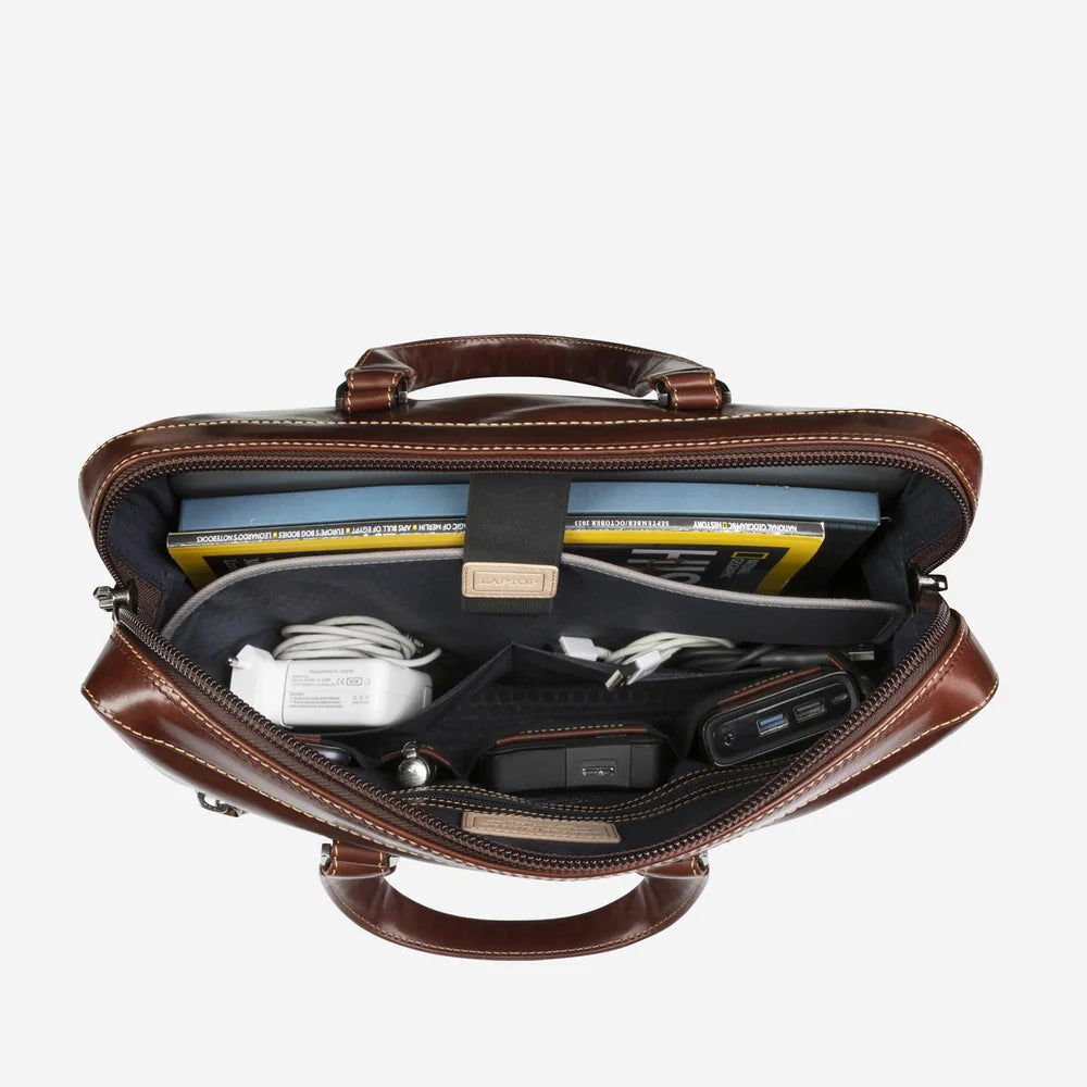 Jekyll & Hide Slim Zip Top Briefcase
