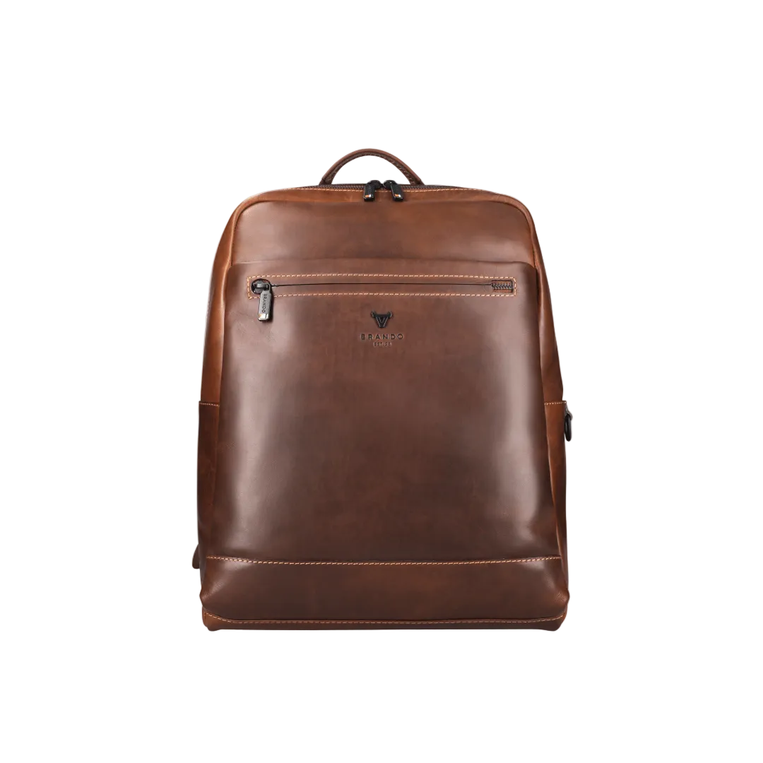 Brando James Oily Leather Laptop Backpack