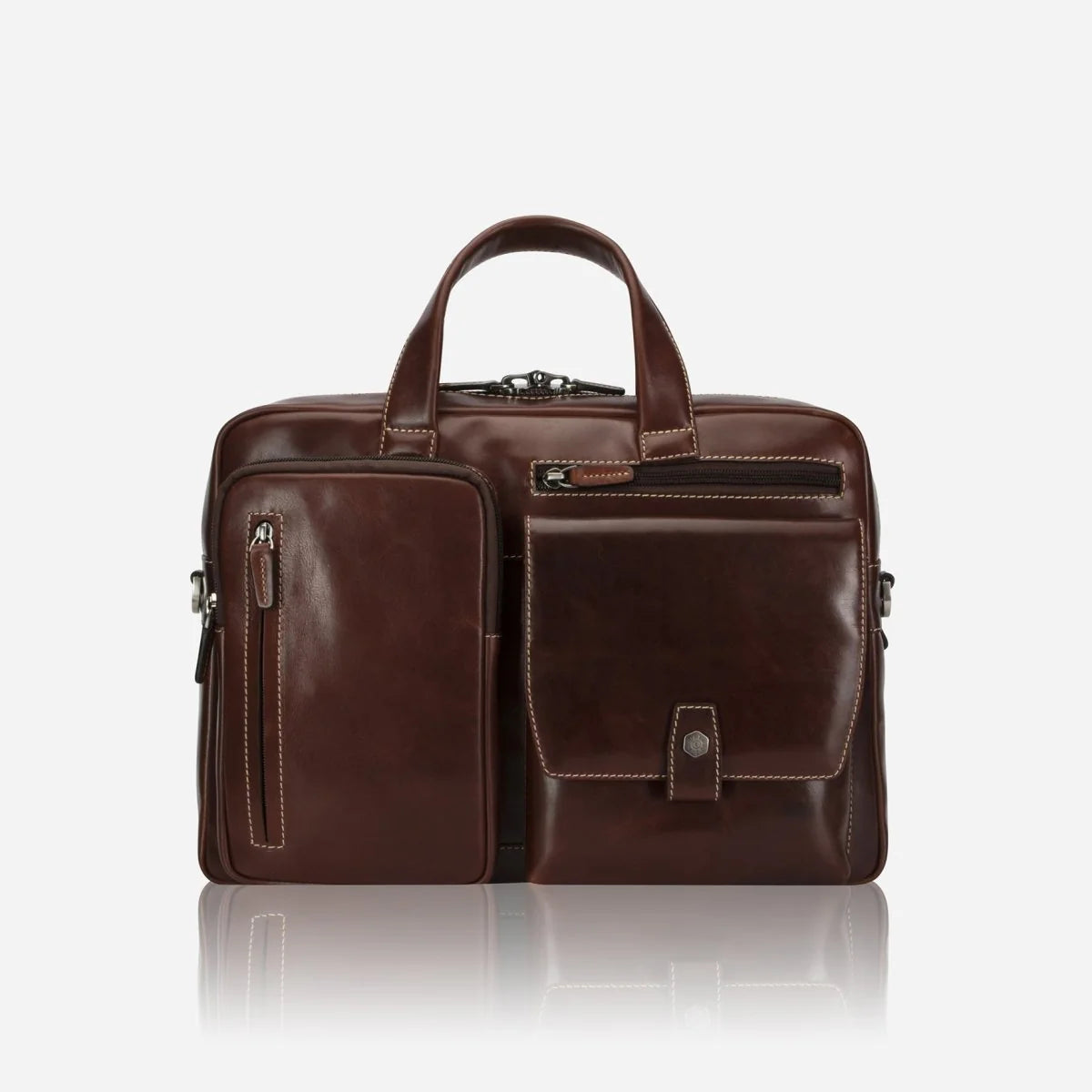Jekyll & Hide Montana 15" Medium Laptop Briefcase | Mocha