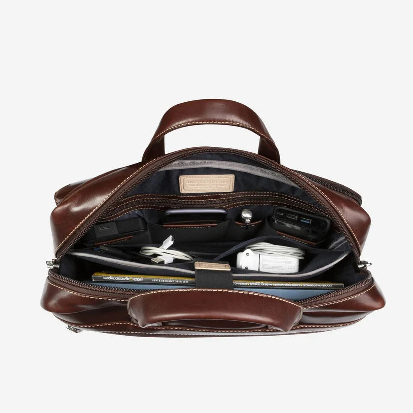 Jekyll & Hide Montana 15" Medium Laptop Briefcase | Mocha