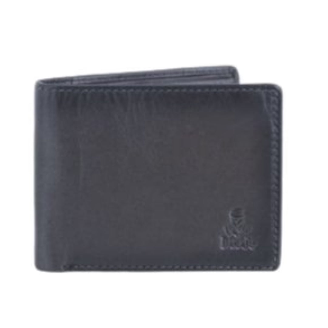 Dakar Dakota Spray Leather Wallet Extra Card Flap & Change Pocket | Navy