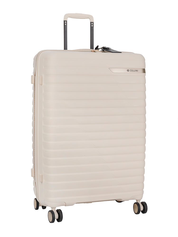 Cellini Allure Large 4-Wheel Trolley Case Polypropylene Gold Detail