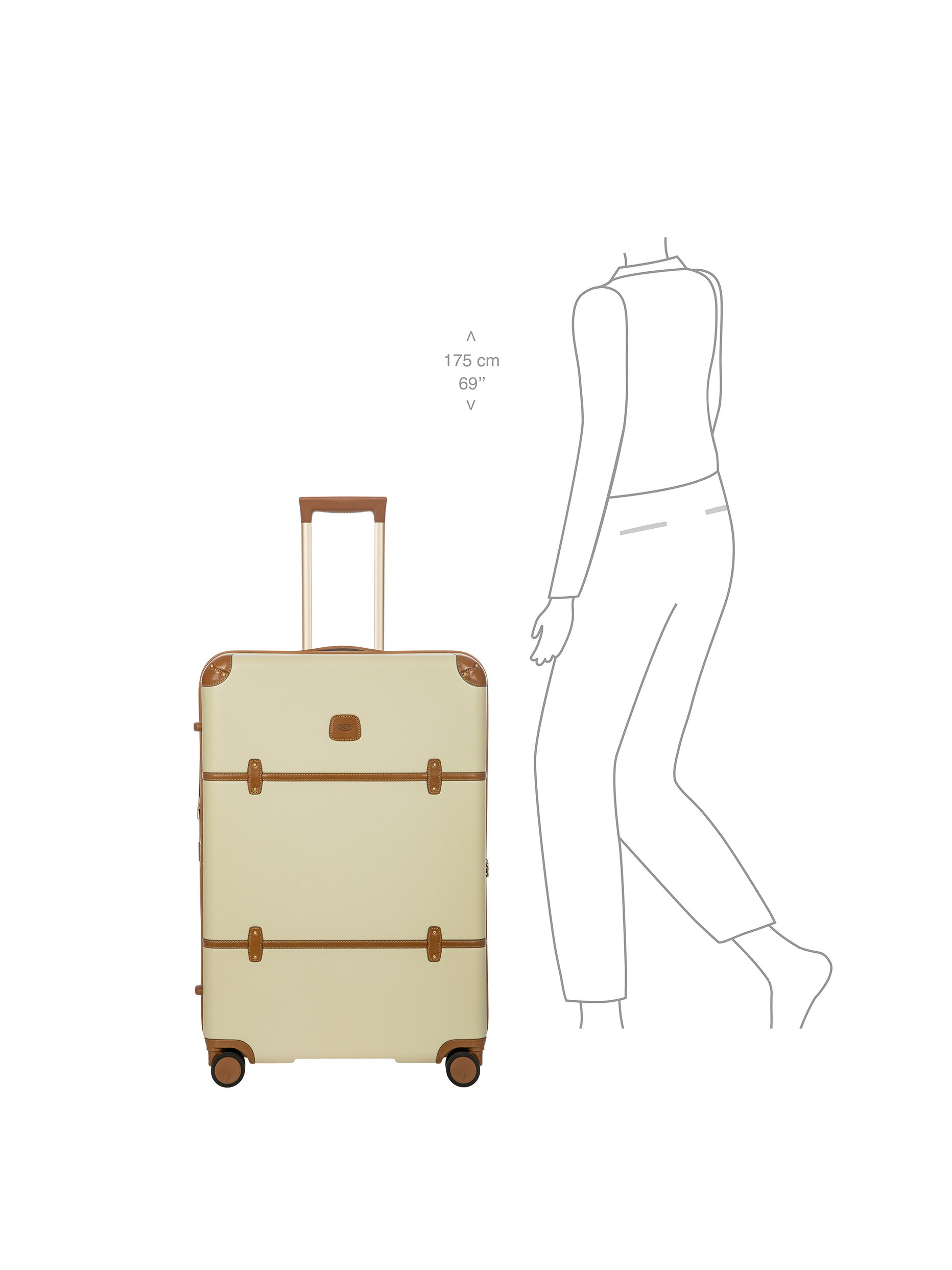 Brics Bellagio Large Trolley Recycled Polycarbonate 4-Wheel Suitcase