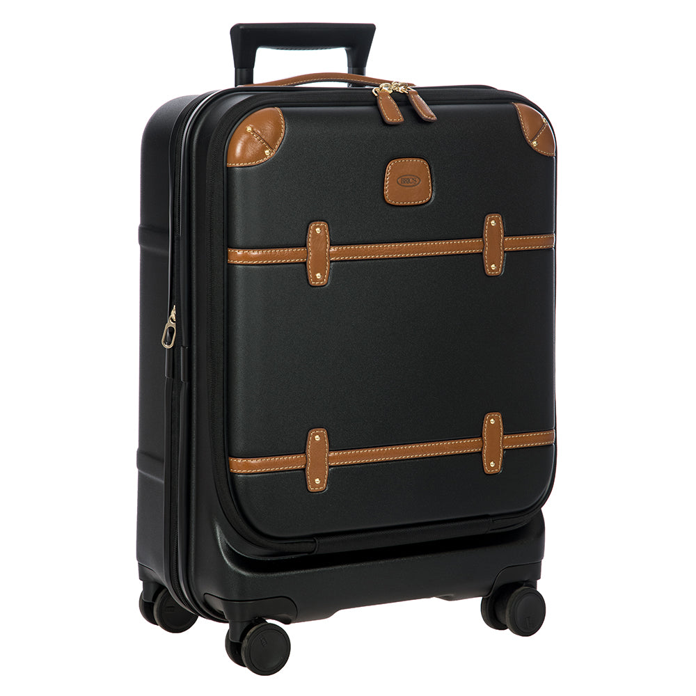 BRIC'S Bellagio 55 cm Cabin Spinner (Black/Tan)