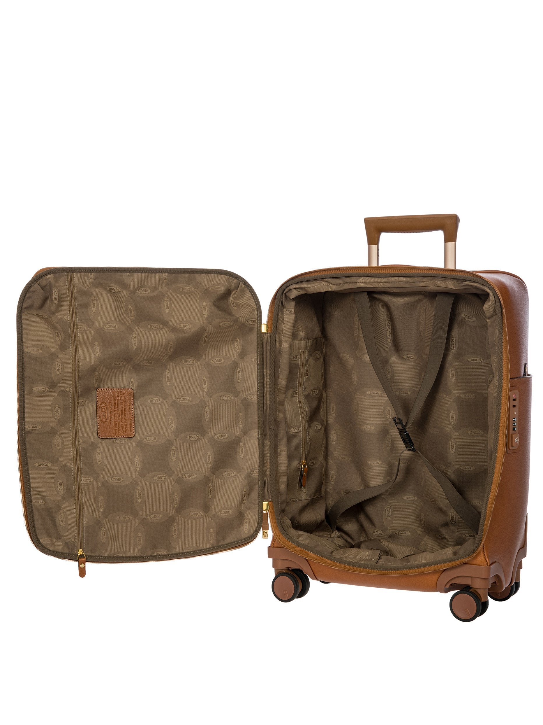 Brics Life Pelle Compound Cabin Trolley with Laptop Compartment