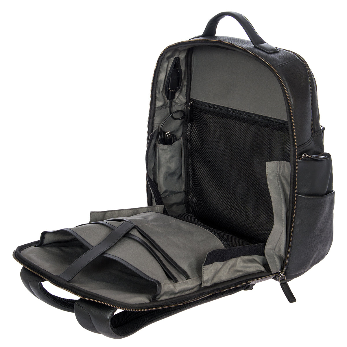 Brics Torino Large Leather Business Backpack | Black