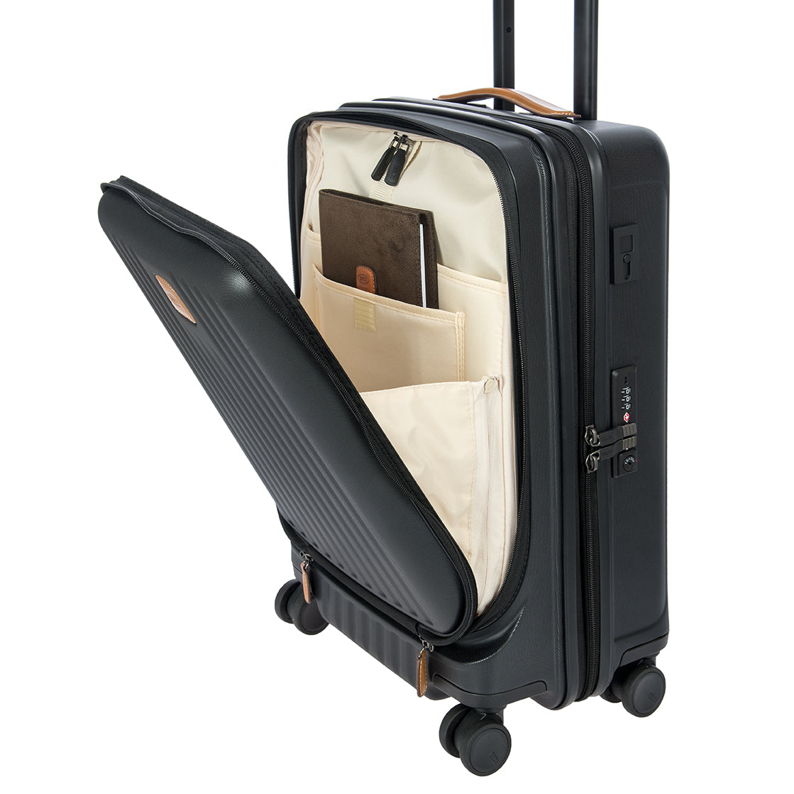 Bric's Capri 55cm Trolley Spinner with Front Pocket | Black