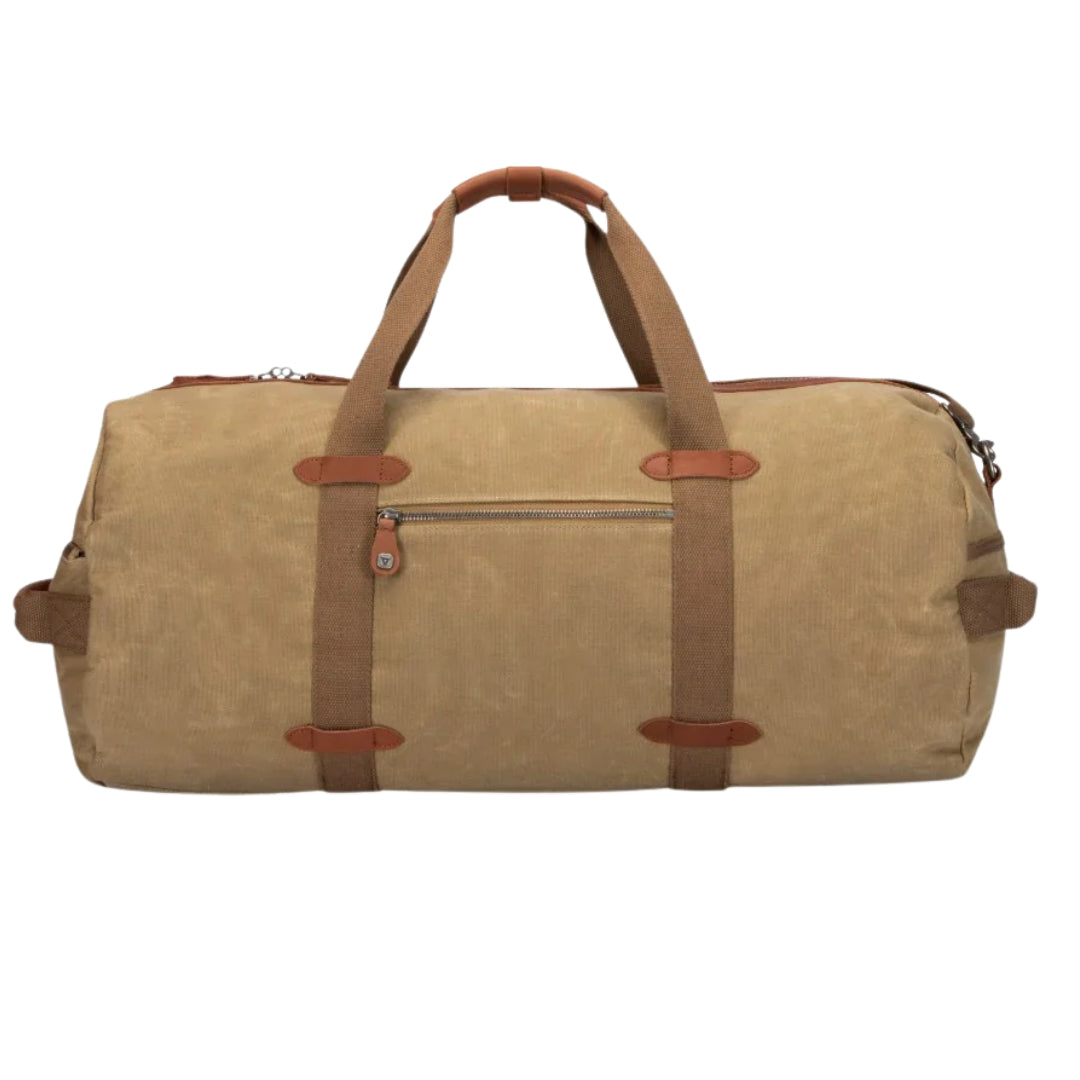 Brando Canvas Weekender Duffel Bag | Khaki