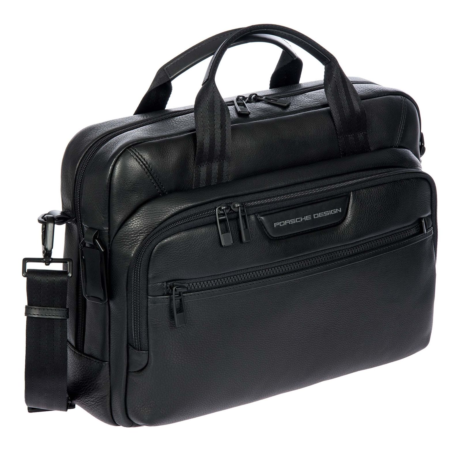 Porsche Design Roadster Evo Leather Briefcase 15.6in Black