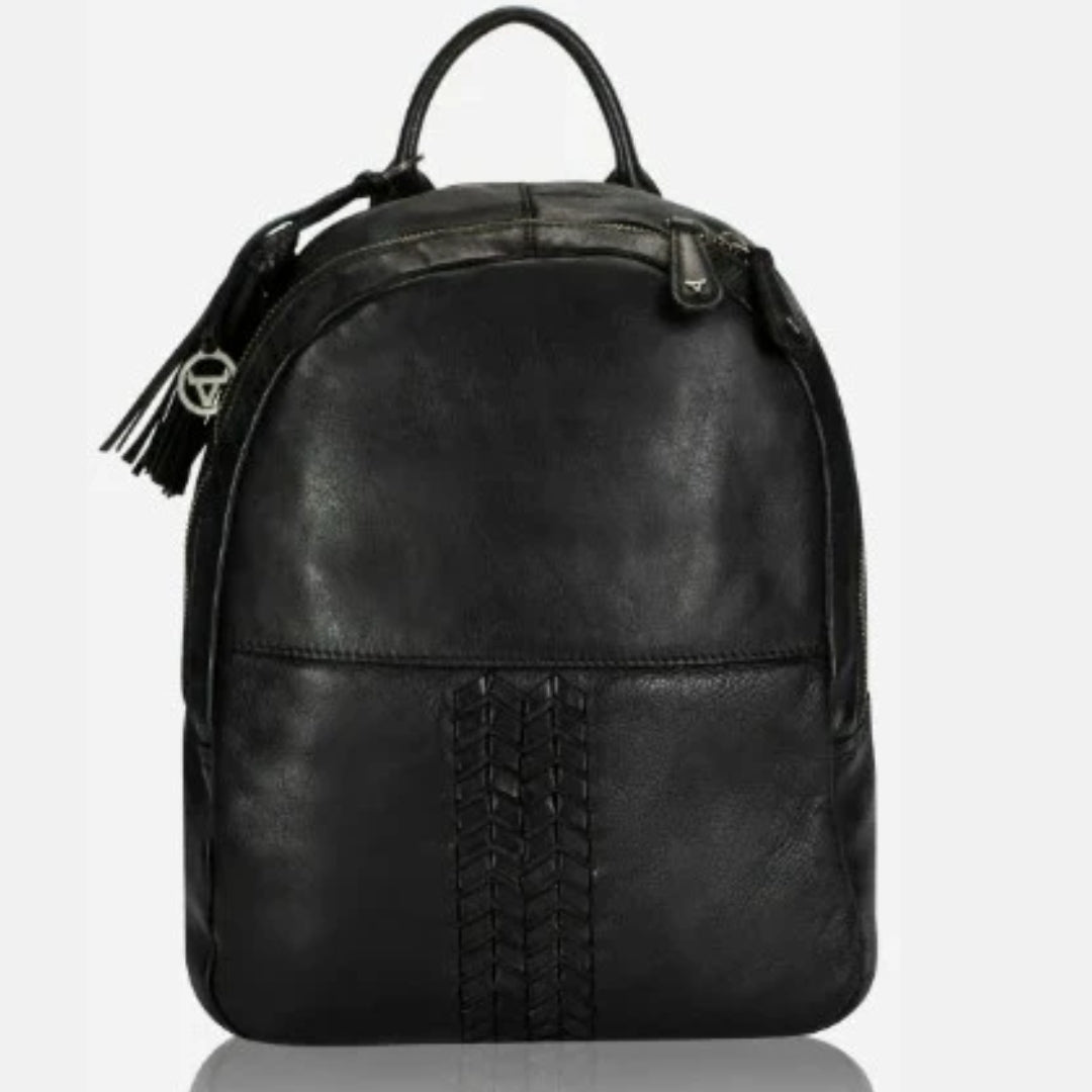 Brando Leather Backpack | Black