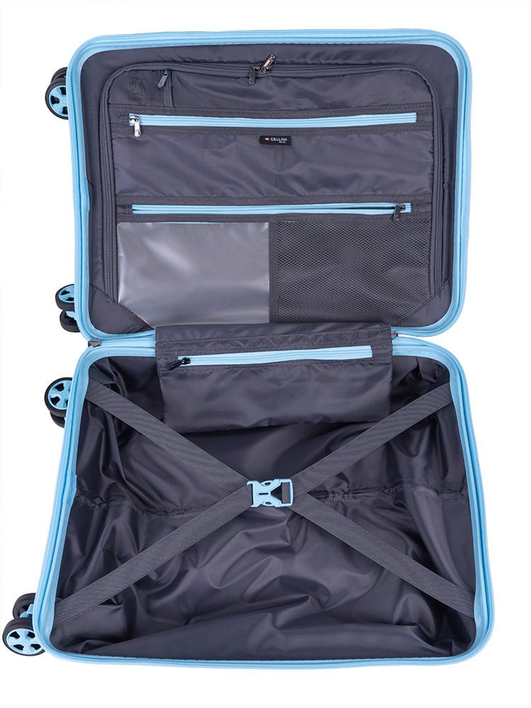 Cellini Biz Soft Front Trolley Carry-On Business Case | Blue - iBags - Luggage & Leather Bags