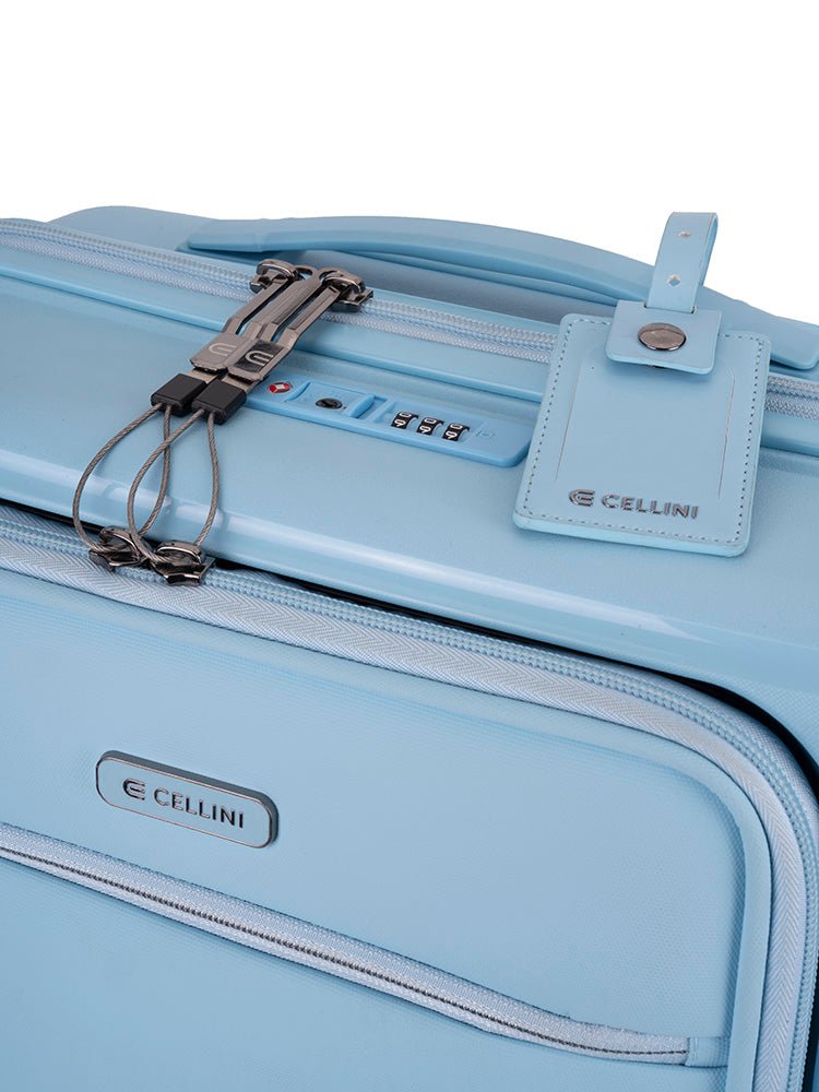 Cellini Biz Soft Front Trolley Carry-On Business Case | Blue - iBags - Luggage & Leather Bags
