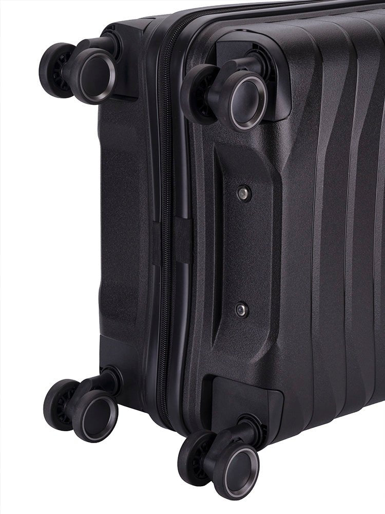 Cellini Grande 4-Wheel Carry-On Trolley Case | Black - iBags - Luggage & Leather Bags