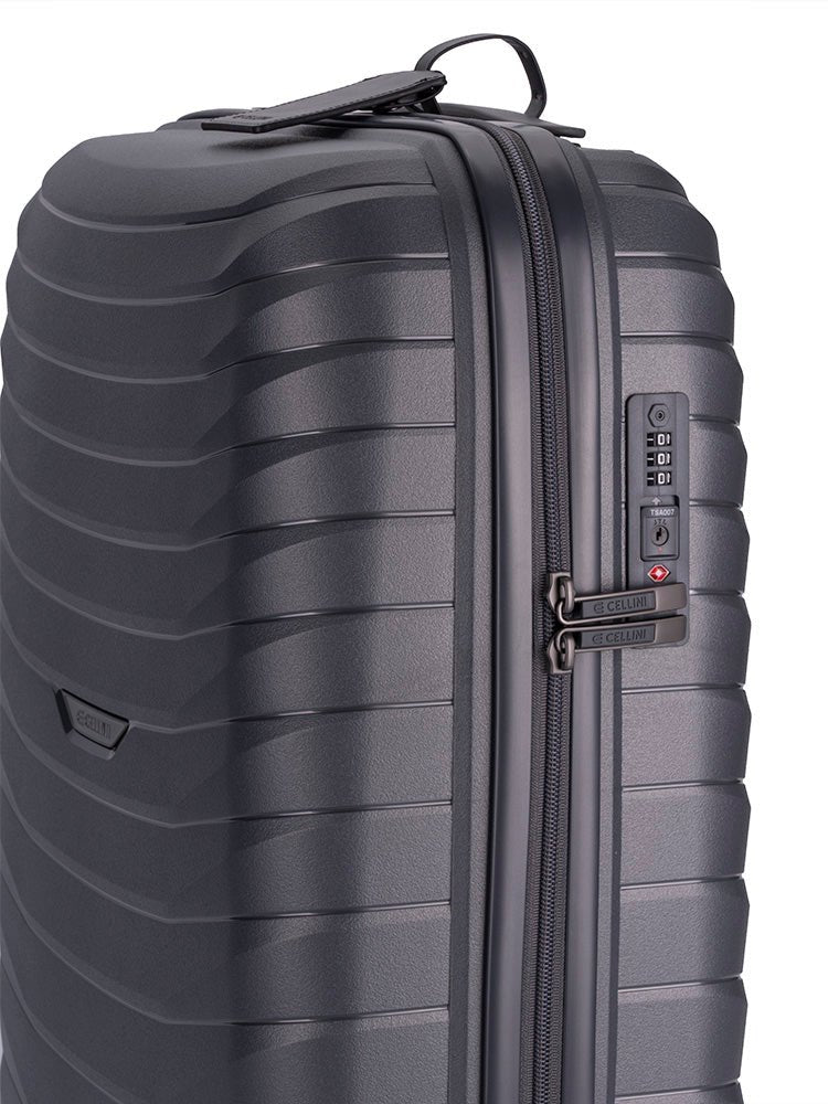 Cellini Grande 4-Wheel Carry-On Trolley Case | Dark Grey - iBags - Luggage & Leather Bags