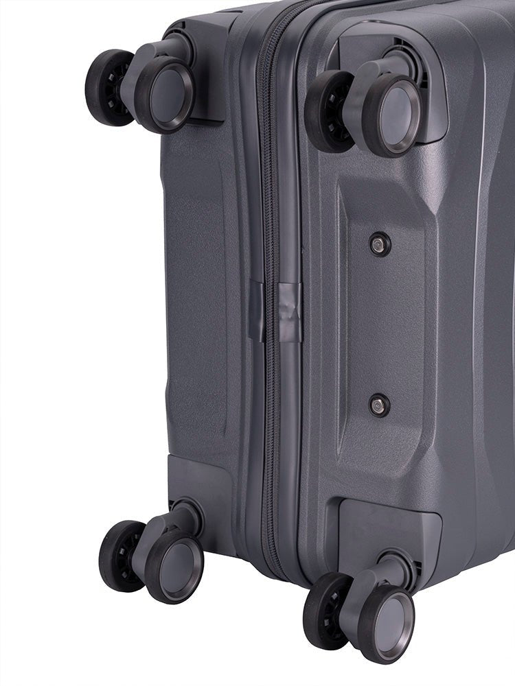 Cellini Grande 4-Wheel Carry-On Trolley Case | Dark Grey - iBags - Luggage & Leather Bags