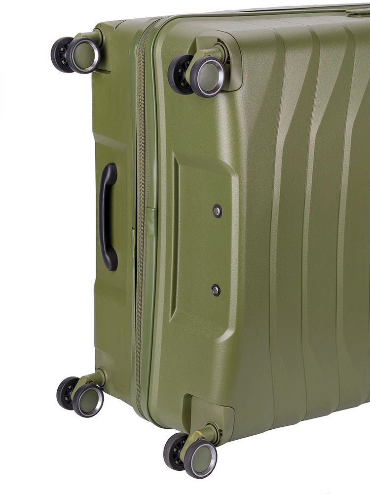 Cellini Grande Large 4 Wheel Trolley Case | Green - iBags - Luggage & Leather Bags