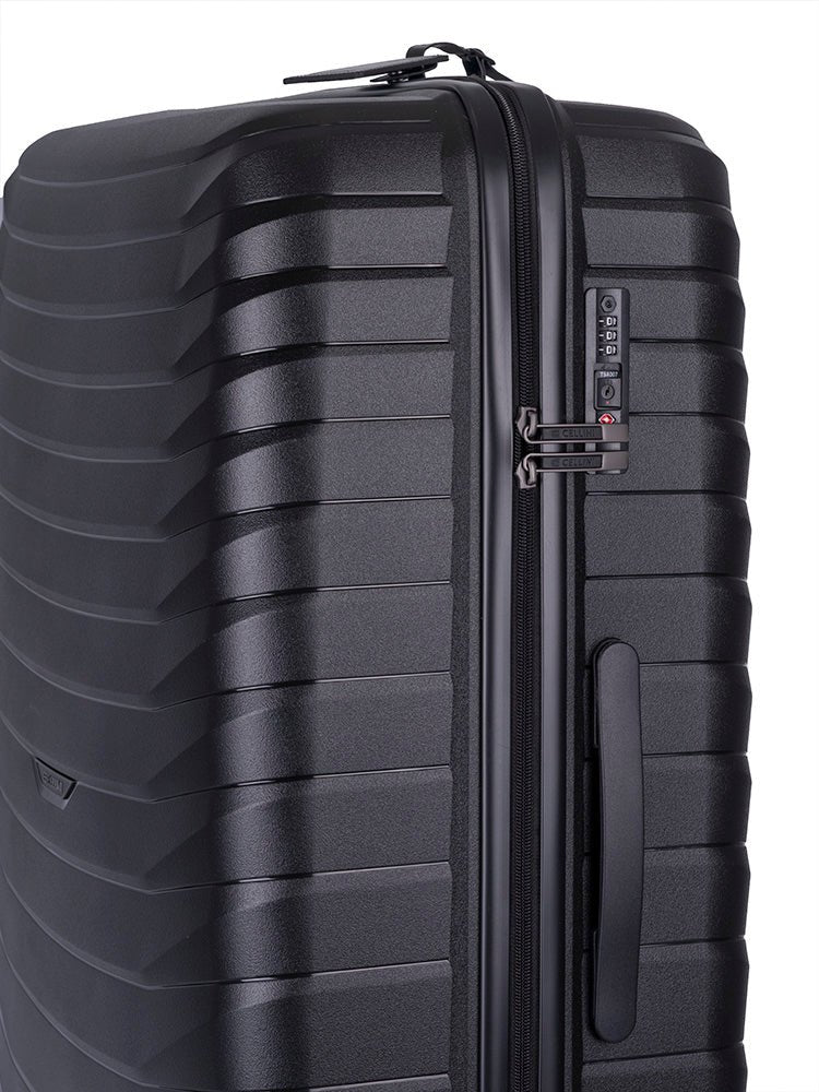 Cellini Grande Xtra Large 4 Wheel Trolley Case | Black - iBags - Luggage & Leather Bags