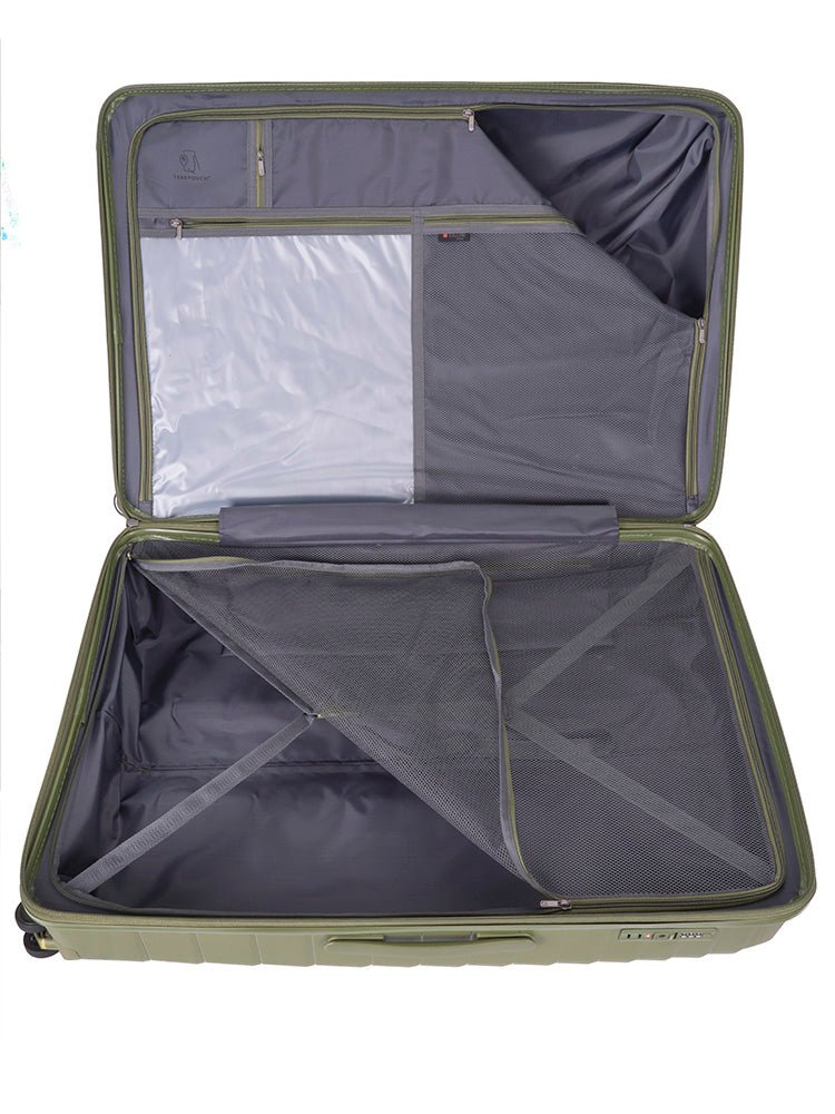 Cellini Grande Xtra Large 4 Wheel Trolley Case | Green - iBags - Luggage & Leather Bags