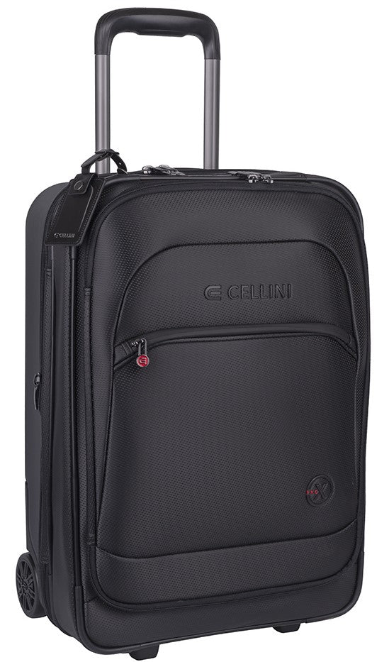 Cellini Pro X 2 Wheel Carry-On Pullman with Oversized Fastline Wheels | Black - iBags - Luggage & Leather Bags
