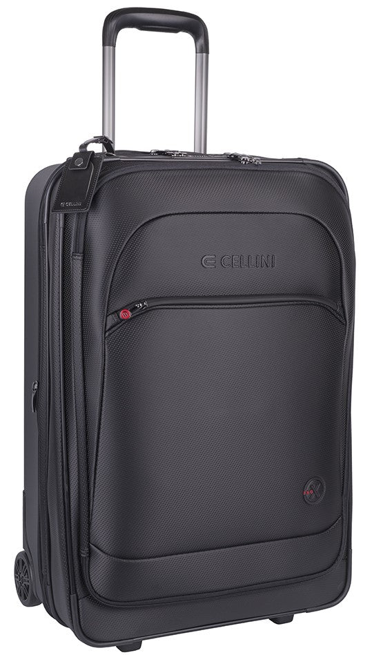 Cellini Pro X Medium Trolley Pullman with Oversized Fastline Wheels | Black - iBags - Luggage & Leather Bags