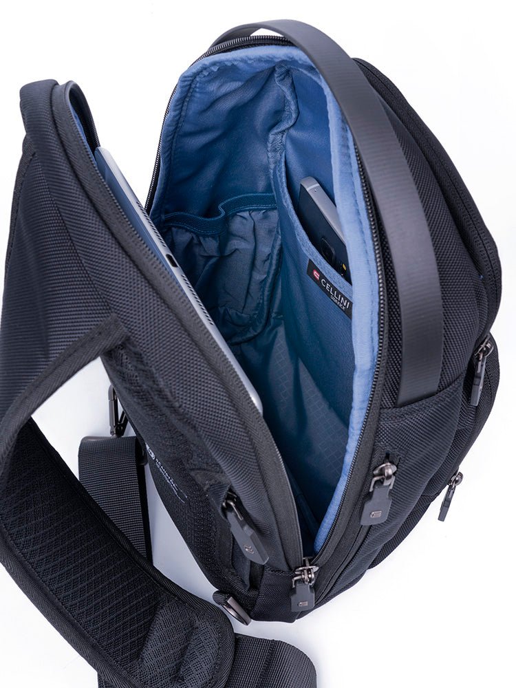 Cellini Sidekick Exec Crossbody | Black - iBags - Luggage & Leather Bags