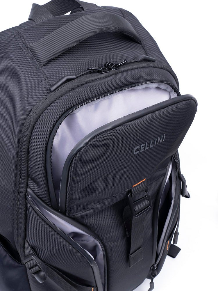 Cellini Sidekick Venture Multi-Pocket Backpack | Black - iBags - Luggage & Leather Bags