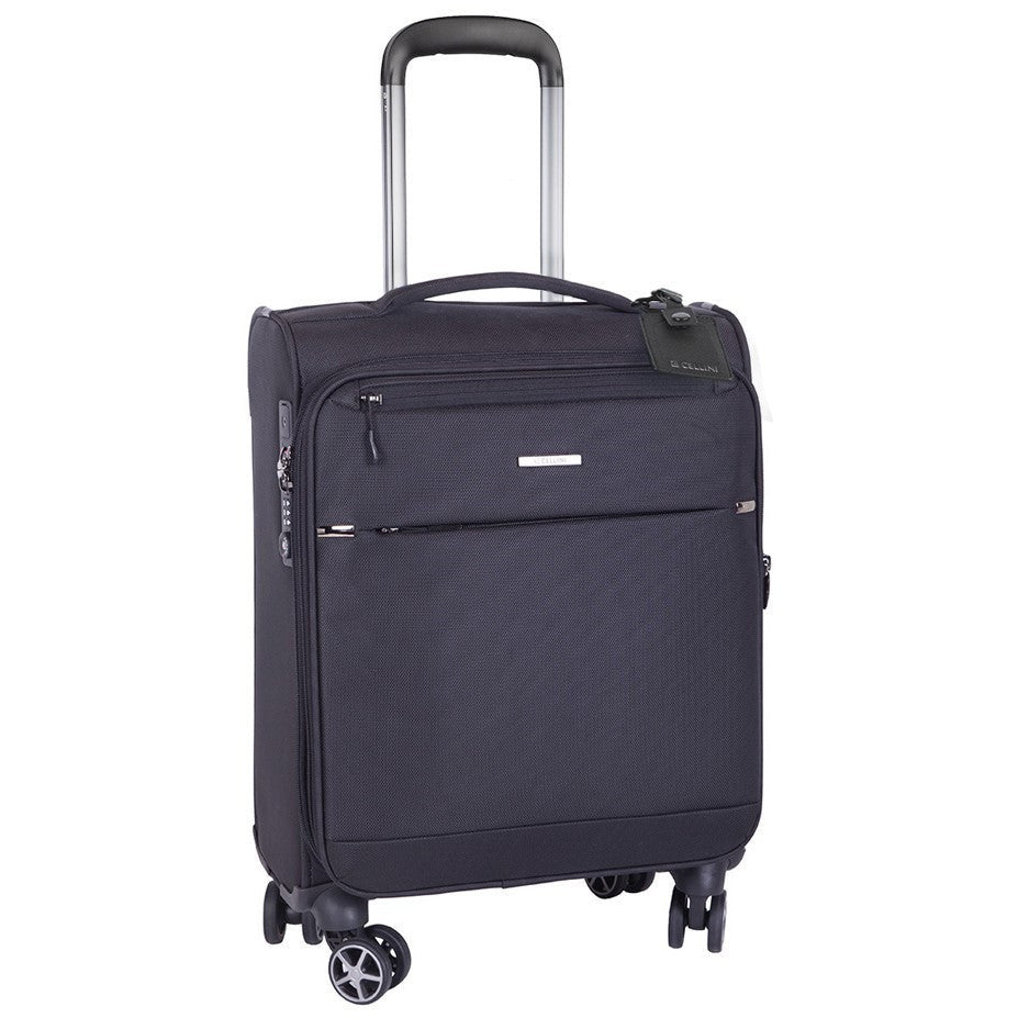 Cellini Smartcase 4 Wheel Carry On Trolley | Jet Black - iBags - Luggage & Leather Bags
