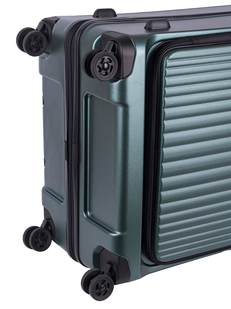 Cellini Versa Large 4 Wheel Trolley Case | Green - iBags - Luggage & Leather Bags