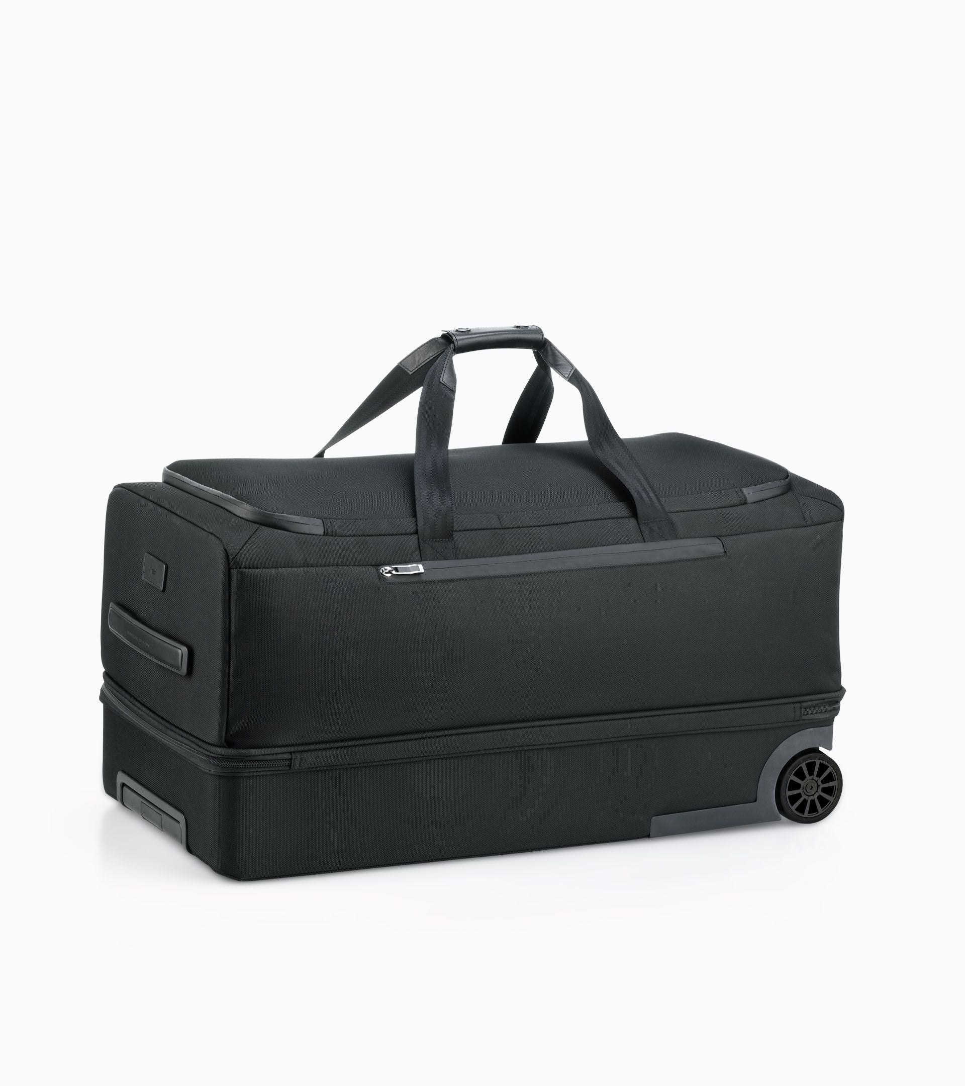 Bric's Roadster Nylon Rolling Duffle Checked Bag Black