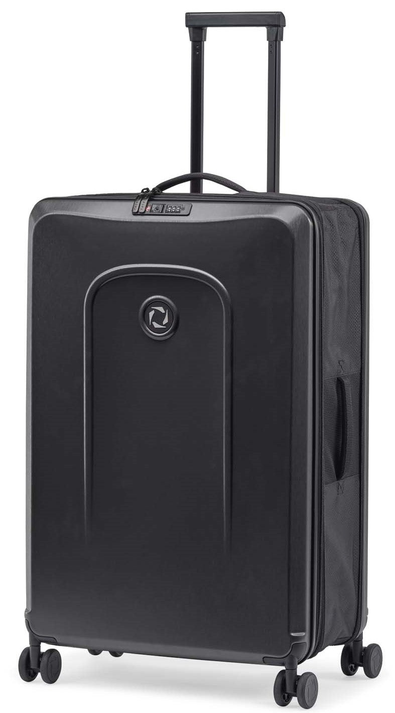 Senz° Foldaway Large Check In Trolley | Pure Black - iBags - Luggage & Leather Bags