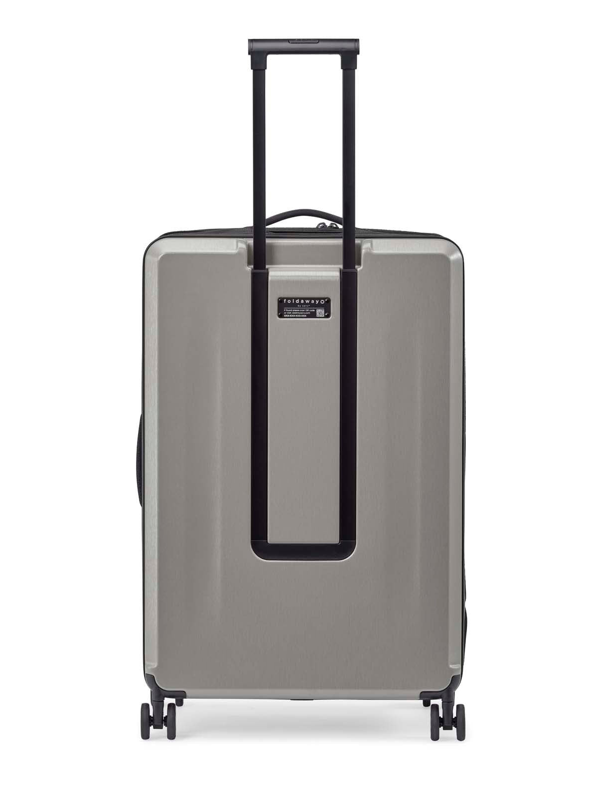 Senz° Foldaway Large Check In Trolley | Silk Grey - iBags - Luggage & Leather Bags