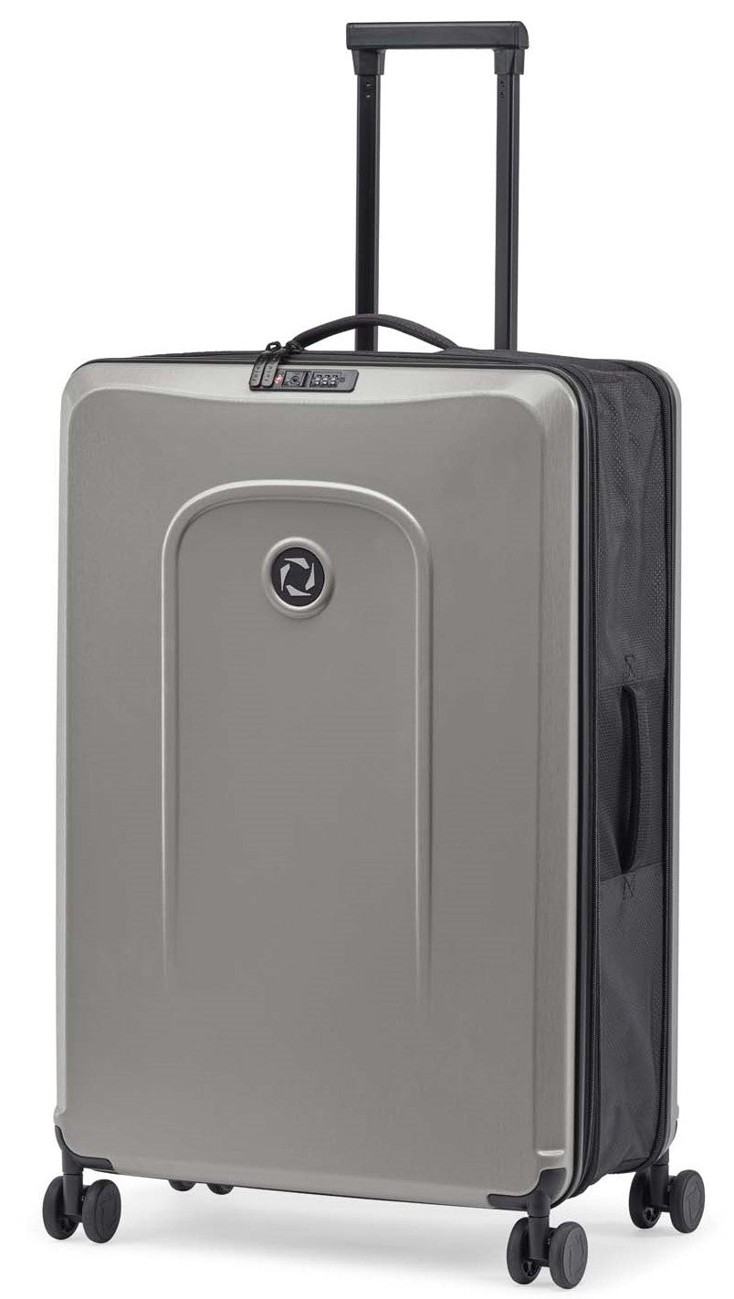 Senz° Foldaway Large Check In Trolley | Silk Grey - iBags - Luggage & Leather Bags