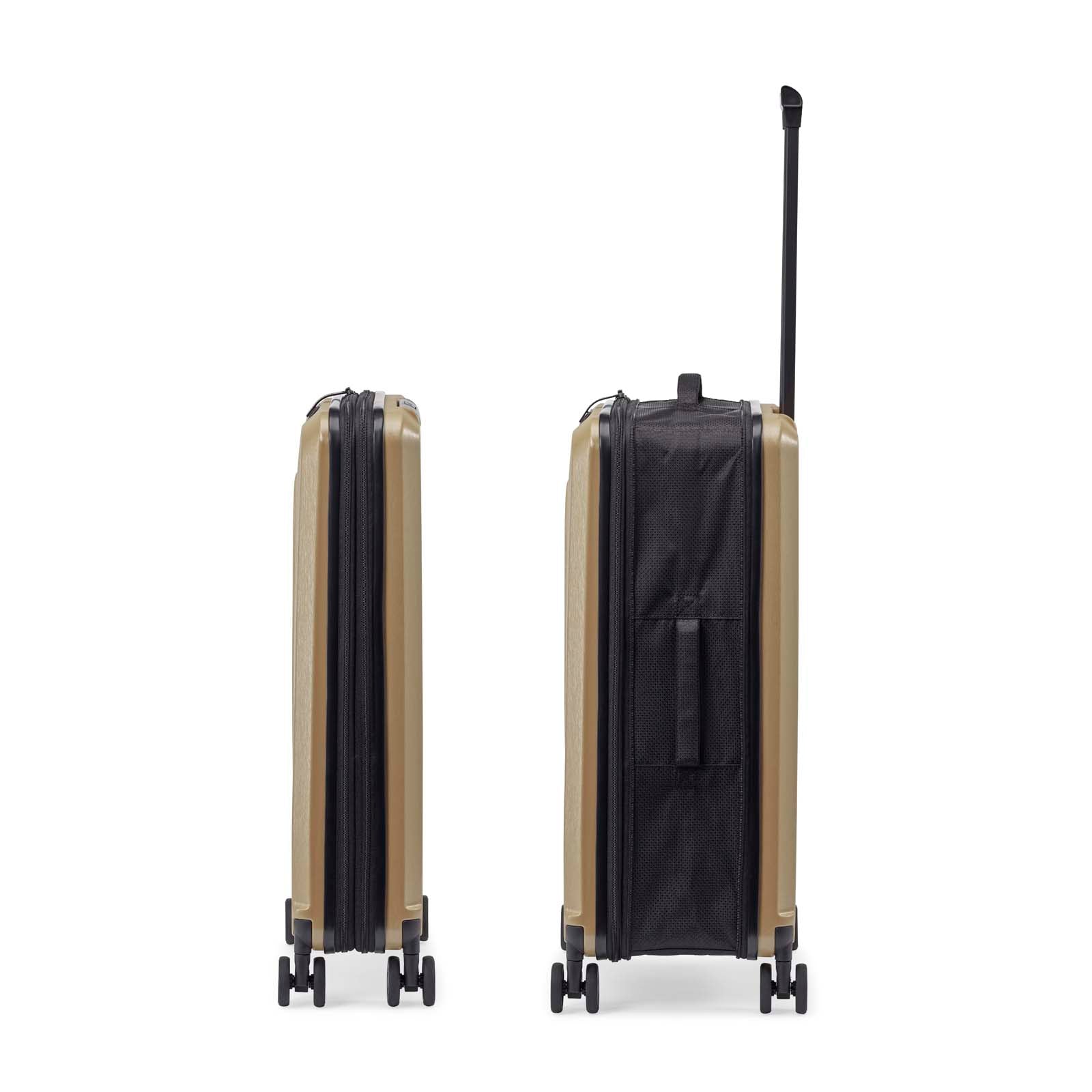 Senz° Foldaway Medium Check In Trolley | Champagne Brown - iBags - Luggage & Leather Bags