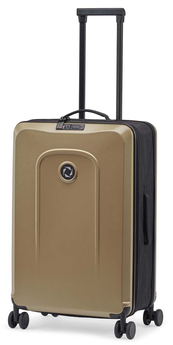 Senz° Foldaway Medium Check In Trolley | Champagne Brown - iBags - Luggage & Leather Bags