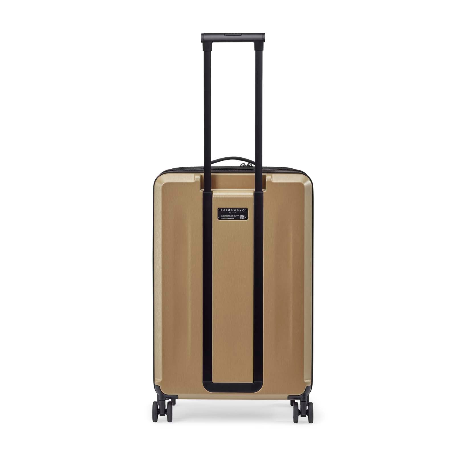Senz° Foldaway Medium Check In Trolley | Champagne Brown - iBags - Luggage & Leather Bags