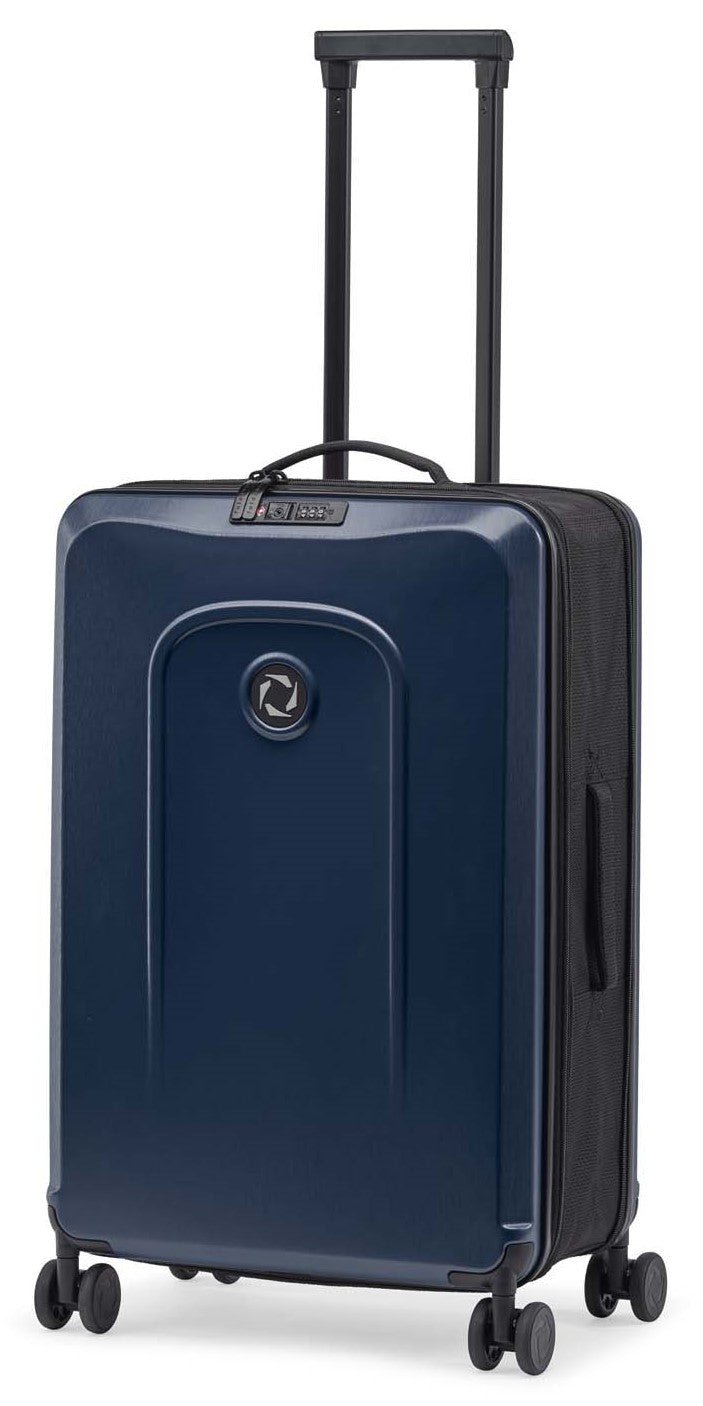 Senz° Foldaway Medium Check In Trolley | Midnight Blue - iBags - Luggage & Leather Bags