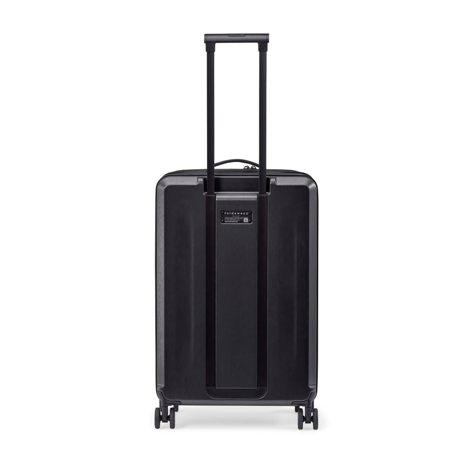 Senz° Foldaway Medium Check In Trolley | Pure Black - iBags - Luggage & Leather Bags