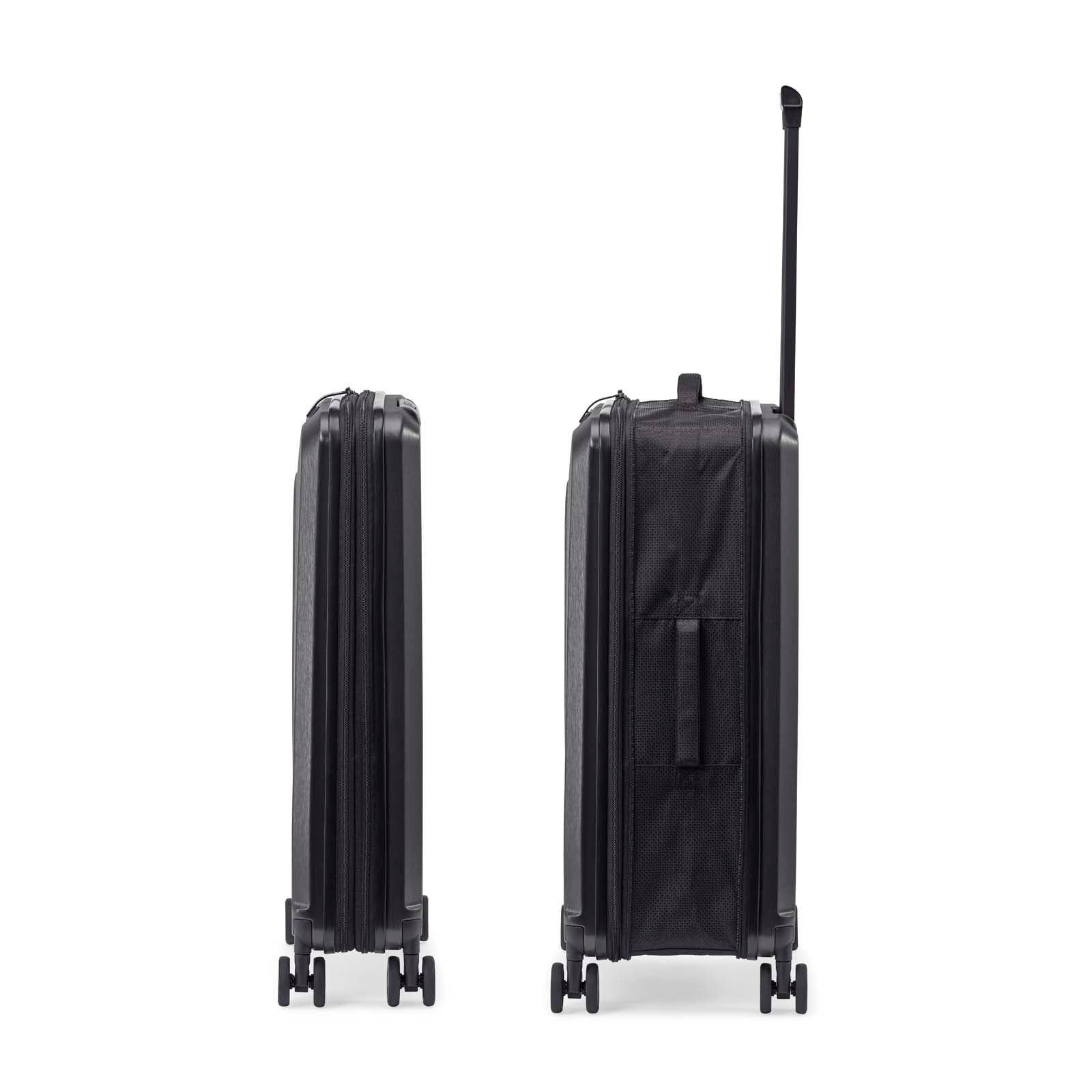 Senz° Foldaway Medium Check In Trolley | Pure Black - iBags - Luggage & Leather Bags