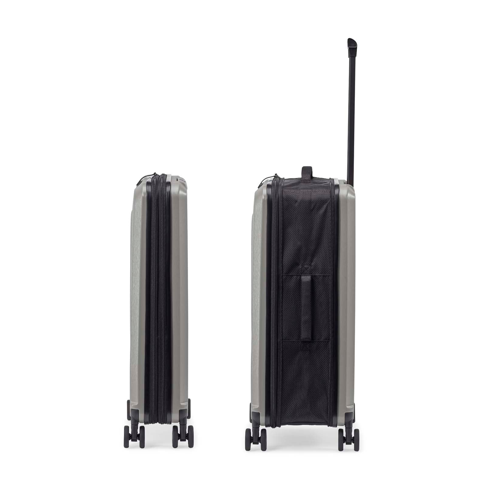 Senz° Foldaway Medium Check In Trolley | Silk Grey - iBags - Luggage & Leather Bags