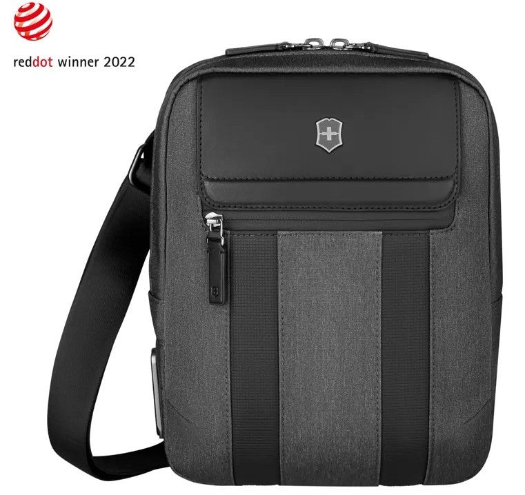 Victorinox 10" Crossbody Shoulder Bag | Grey/Black - iBags - Luggage & Leather Bags