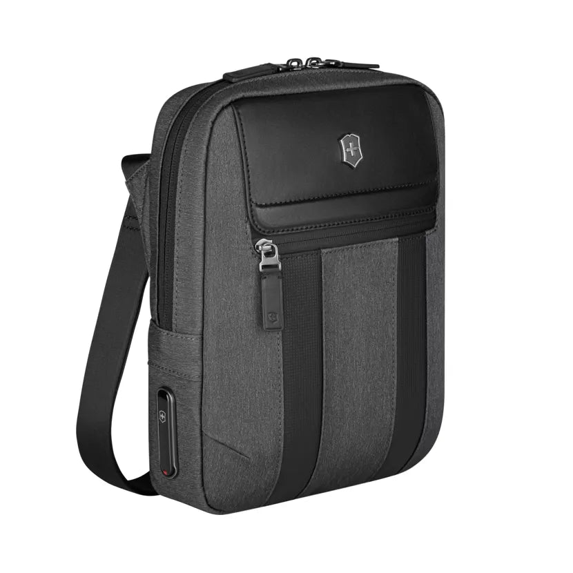 Victorinox 10" Crossbody Shoulder Bag | Grey/Black - iBags - Luggage & Leather Bags