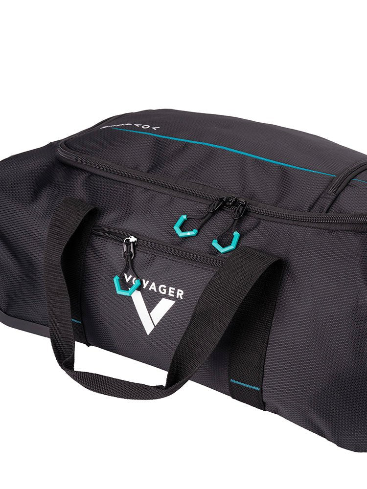 Voyager Trek 2-Wheel Carry-On Trolley Duffel | Black - iBags - Luggage & Leather Bags