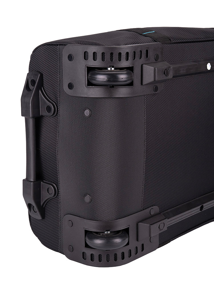 Voyager Trek 2-Wheel Carry-On Trolley Duffel | Black - iBags - Luggage & Leather Bags