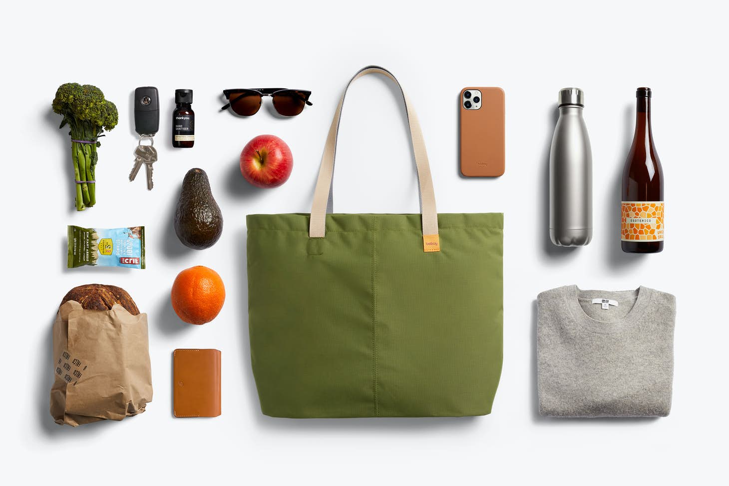 Bellroy Market Tote | Ranger Green (Leather Free) - iBags - Luggage & Leather Bags