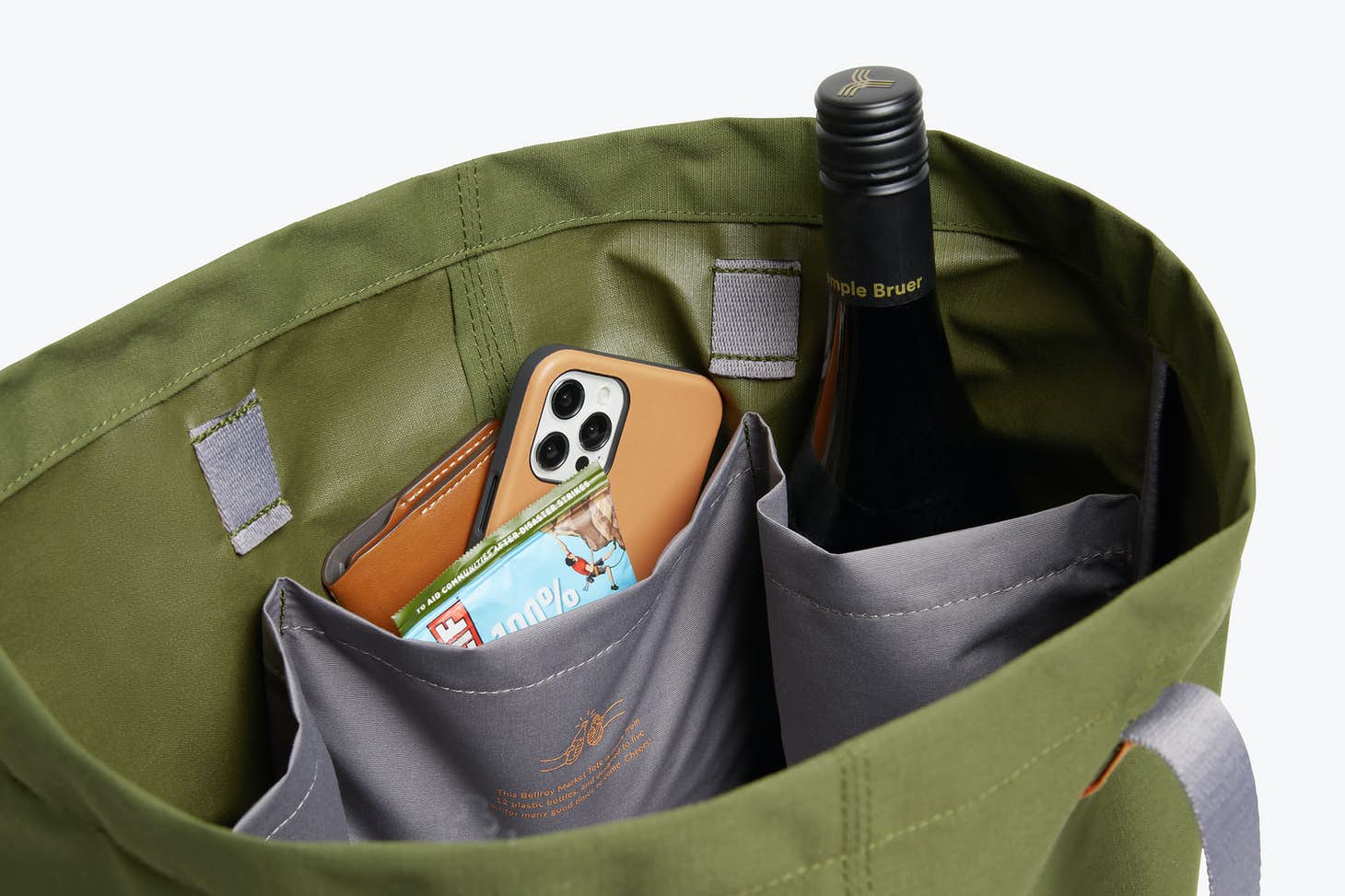 Bellroy Market Tote | Ranger Green (Leather Free) - iBags - Luggage & Leather Bags