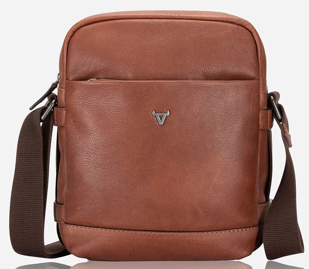 Brando Kudu Leather Crossbody Bag | Copper - iBags - Luggage & Leather Bags