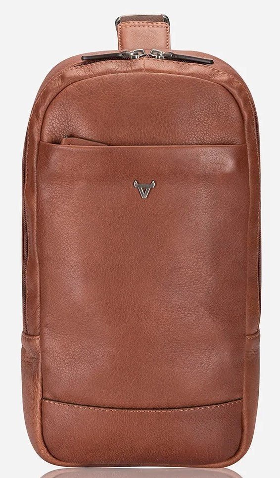 Brando Kudu Leather Single Strap Backpack | Copper - iBags - Luggage & Leather Bags