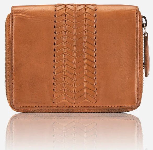 Seymour Garbo Small Zip Around Purse Tan iBags Luggage Leather Bags